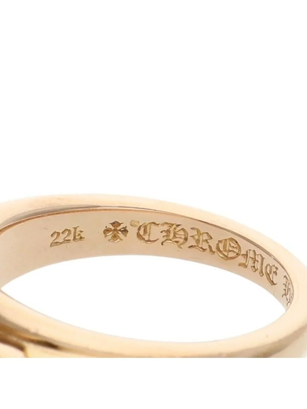 Chrome Hearts 22k Baby Clsc P D 22k Classic Dagger Pave Diamond Gold Ring